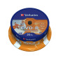 VERBATIM DVD-R 4.7GB 16X 25 PACK SPINDLE WIDE INKJET PRINTABLE SURFACE 43538 VERBATIM DVD-R 4.7GB 16X 25 PACK SPINDLE WIDE INKJET PRINTABLE SURFACE 43538