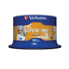 Verbatim DVD-R Wide Inkjet Printable No ID Brand 4.7 GB 25 pc(s)