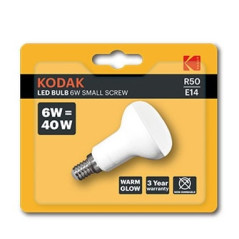 Bombilla led kodak reflectora r50 - e14 - 450lm - calido 3000k - 6w40w - no regulable