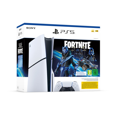 Consola ps5 sony playstation 5 slim 1tb chasis d con lector + fortnite