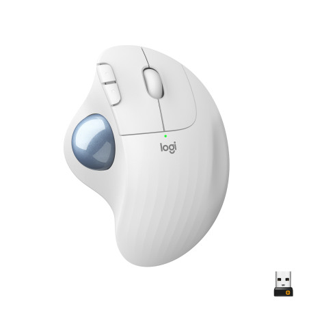 Mouse raton logitech ergo m575 bluetooth & wireless blanco