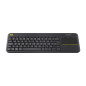 Teclado logitech k400 plus touch keyboard negro wireless inalambrico