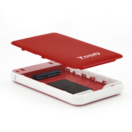 Carcasa disco duro tooq tqe - 2528r 2.5 pulgadas sata3 micro usb roja