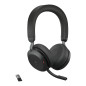 Auriculares jabra evolve2 75 ms stereo inalambrico negro Auriculares jabra evolve2 75 ms stereo inalambrico negro