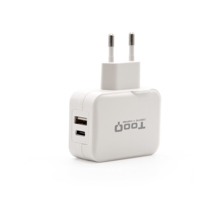 TooQ TQWC-2SC02WT Caricabatterie per dispositivi mobili Universale Bianco AC Interno