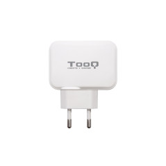 Cargador de pared doble tooq usb tipo c 3a -  usb tipo a 2.4a - 27w -  blanco