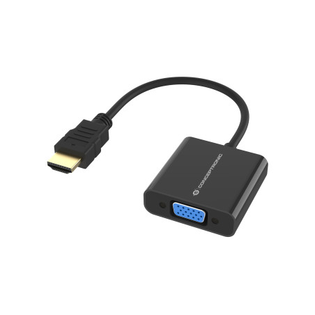 Conceptronic ABBY20B video cable adapter 9.84" (0.25 m) HDMI Type A (Standard) VGA (D-Sub) Black