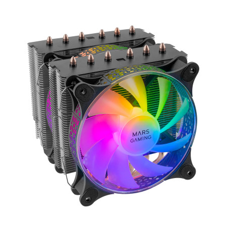 Mars Gaming MCPU-XT Processore Raffreddatore di liquidi tutto in uno 12 cm Nero 1 pz