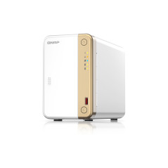 QNAP TS-262 NAS Tower Intel® Celeron® N4505 4 GB 0 TB QNAP QTS Gold, White