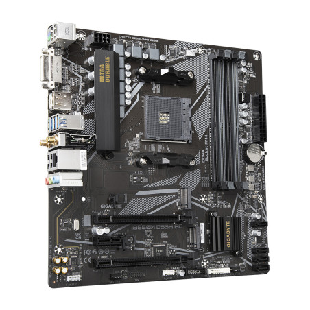 GIGABYTE B550M DS3H AC Scheda madre - CPU AMD Ryzen 5000, VRM a 5+3 fasi, fino a 4733 MHz DDR4, 1xPCIe 4.0 + 1xPCIe 3.0 M.2,