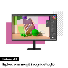 Samsung S70D computer monitor 27" 3840 x 2160 pixels 4K Ultra HD LCD Black