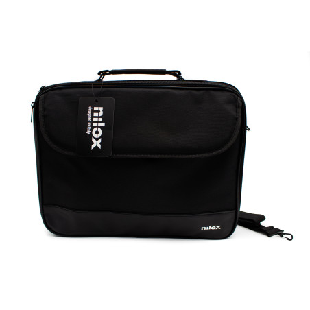 Maletin nilox duro + mouse raton para portatil 15.6 pulgadas negro