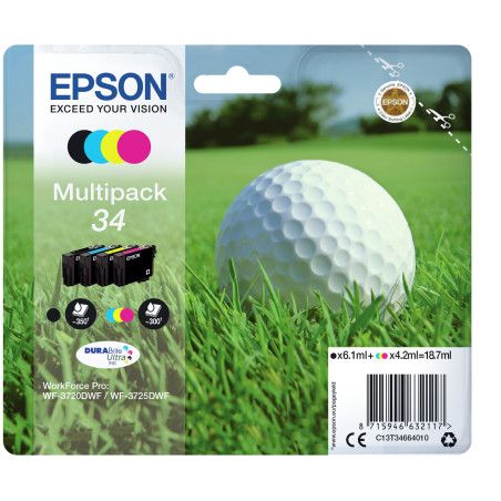 Multipack epson t3466 wf3720 - 3720dnf -  golf