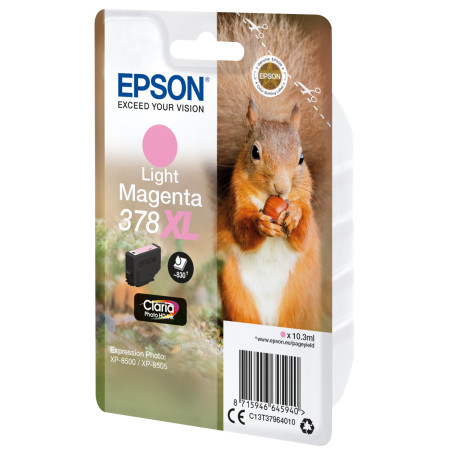 Cartucho tinta epson c13t37964010 singlepack light magenta 378xl claria photo hd ink ardilla