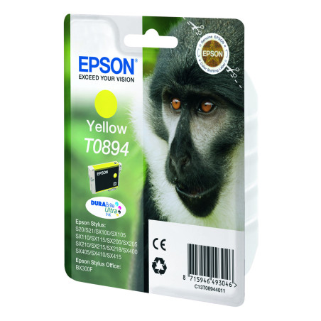 Cartucho tinta epson t0894 amarillo 3.5ml s20 - sx105 - sx200 - sx205 - sx 405 -  mono