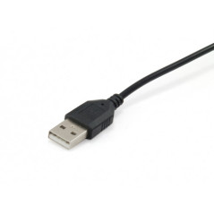 Auricular conceptronic usb + microfono flexible control de volumen negro -  rojo