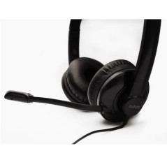 Nilox NXAU0000003 headphones headset Wired Head-band Office Call center USB Type-A Black