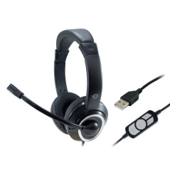Conceptronic POLONA Headset Wired Head-band Calls/Music USB Type-A Black
