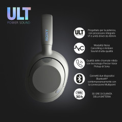Sony WHULT900NW headphones/headset Wired & Wireless Head-band Calls/Music Bluetooth White