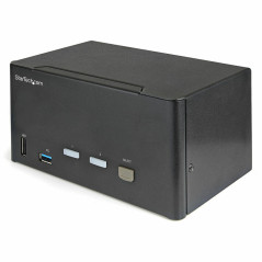 StarTech.com KVM Switch DisplayPort a due porte e triplo monitor DP - 4K 60Hz UHD HDR - KVM DP 1.2 per computer desktop con hub