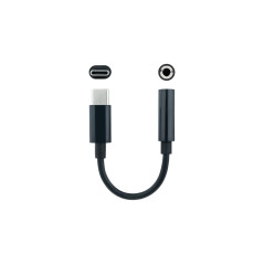Nanocable 10.24.1205 audio cable 4.33" (0.11 m) 3.5 mm USB Type-C Black