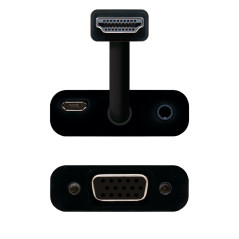 Conversor nanocable hdmi a vga 0.15cm negro