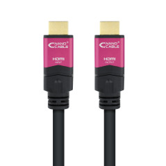 Cable hdmi nanocable v2.0 4k@60hz 18 gbps con repetidor a - m - a - m negro 15 m