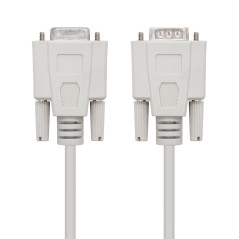 Cable rs232 db9 nanocable 1.8m -  macho - hembra -  beige