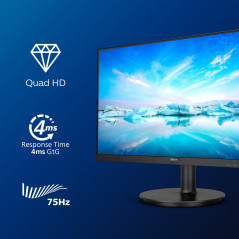 Philips V Line 275V8LA 00 computer monitor 27" 2560 x 1440 pixels Quad HD LED Black