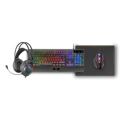 Mars Gaming MCP124PRO keyboard Mouse included USB QWERTY Spanish Black