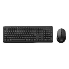 CoolBox COO-KTR-03W keyboard Mouse included Home/Office RF Wireless QWERTY Spanish Black