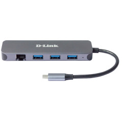 D-Link DUB-2334 laptop dock/port replicator Wired USB Type-C Gray