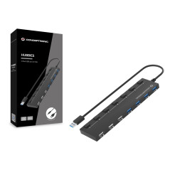 Hub usb 2.0 - 3.0 conceptronic hubbies09 4 puertos 3.0 3 puertos 2.0 con interruptores