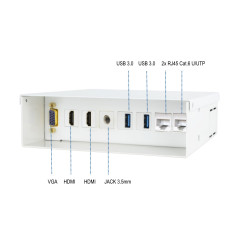Ewent EW1555 outlet box No White