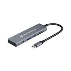 Conceptronic DONN23G laptop dock port replicator Wired USB 3.2 Gen 1 (3.1 Gen 1) Type-C Gray