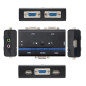 Conmutador kvm nanocable vga usb 1u - 2pc+cable - negro Conmutador kvm nanocable vga usb 1u - 2pc+cable - negro