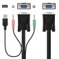 Conmutador kvm nanocable vga usb 1u - 2pc+cable - negro Conmutador kvm nanocable vga usb 1u - 2pc+cable - negro