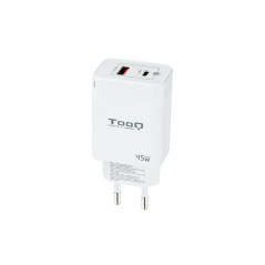 TooQ TQWC-GANQCPD45WT Caricabatterie per dispositivi mobili Universale Bianco AC Ricarica rapida Interno