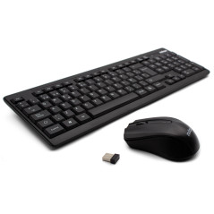 Nilox NXKMWE0001 tastiera Mouse incluso Universale RF Wireless QWERTY Spagnolo Nero