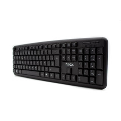 Nilox NXKBE000002 keyboard Universal USB QWERTY Spanish Black