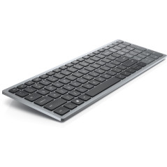 DELL KB740 keyboard Office RF Wireless + Bluetooth QWERTY Spanish Gray, Black