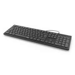 Hama KC-200 keyboard Office USB QWERTZ German Black