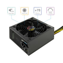 TooQ TQAPOLO-650SP alimentatore per computer 650 W 20+4 pin ATX ATX Nero