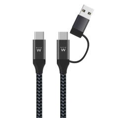 Ewent EW9918 USB cable USB 3.2 Gen 1 (3.1 Gen 1) 39.4" (1 m) USB C Black