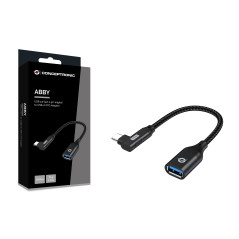Conceptronic ABBY19B cable gender changer USB-C USB-A Black