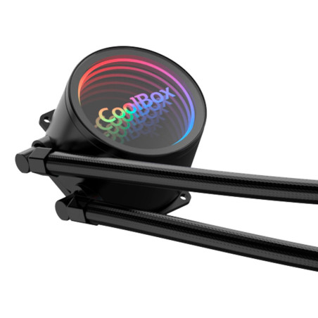 CoolBox Infinite Liquid 120 ARGB Processor Liquid cooling kit 4.72" (12 cm) Black 1 pc(s)