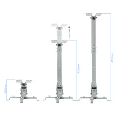 TooQ PJ2012T-S supporto per proiettore Soffitto Argento