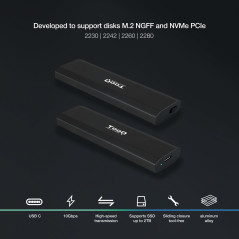 TooQ Shura SSD enclosure Black M.2