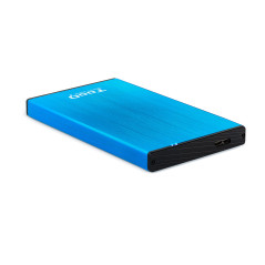 TooQ TQE-2527BL contenitore di unità di archiviazione Custodia per Disco Rigido (HDD) Nero, Blu 2.5"