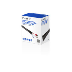 Ewent EW1557 cable organizer Universal Cable sleeve Black 1 pc(s)